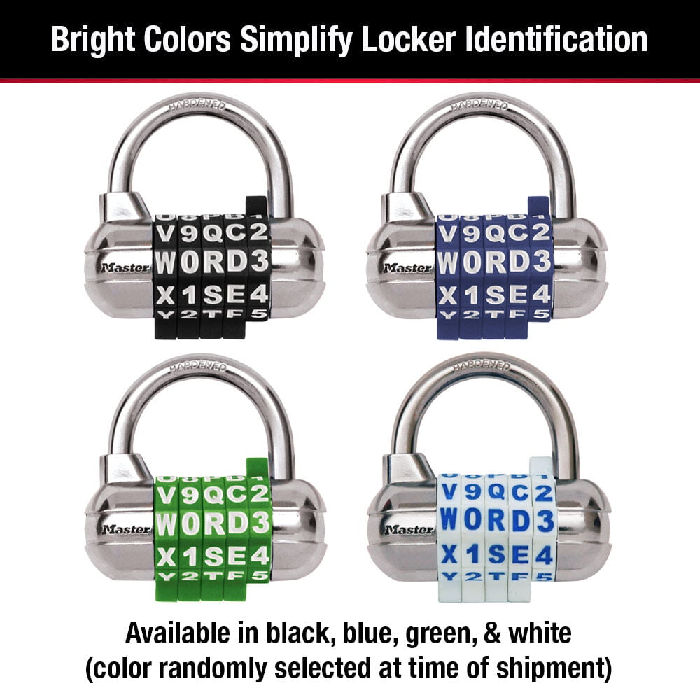 thumbnail image 4 of Master Lock Alphanumeric Combination Lock MLK1534D, Assorted, Padlock, 4 of 5