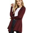 thumbnail image 1 of Made by Johnny Women's Casual Soft Drape Open Front Lightweight Long Sleeve Cardigan XL WINE, 1 of 6
