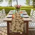 thumbnail image 4 of Table Runners 72 Inches Long Dress Scarves, Brown Floral Silhouette Farmhouse Kitchen/Dining Table Runner, Coffee Tablerunners, Spring Farmhouse Vintage Flowers 13x72 Inch, 4 of 9