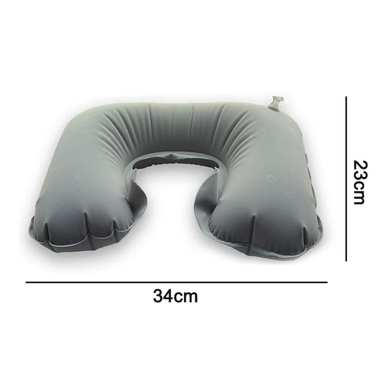 2 Pack U-Shaped Portable Inflatable Travel Neck Pillow,Compact Travel  Pillows for Airplanes Travel Light Inflatable Neck Pillow Support Head Neck  and Lumbar for Traveling ,Home 
