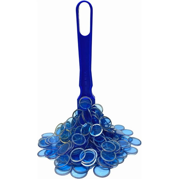 MR CHIPS Magnetic Bingo Wand Combo with 200 Upgraded Bingo Chips, Blue