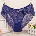 thumbnail image 2 of Clearance Cqxid525 Women's Panties Women Panties Lace Cutout Hollow Waist Panties Blue, 2 of 3