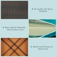 thumbnail image 6 of Costway 4 Pieces Acacia Wood Patio Conversation Setw/Wooden Side Table Turquoise, 6 of 7