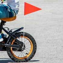 HONITANO 6Pcs Red PVC Triangular Bike Safety Flag, for Bicycles Accessories 11In