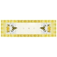 thumbnail image 4 of TUSANG 13x72inch Spring Daisies Flowers Seasonal Summer Linen Home Decor Tablecloth Table Flag, Yellow Bee Printed Tablecloth, Suitable for Restaurant, Coffee Table, Wedding Party, Home Decoration., 4 of 4