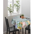 thumbnail image 4 of Easter Suqare Tablecloth - 60 x 60 Inch, Country Spring Botanical Eggs Trees Wooden Grain Waterproof & StainResistant Tablecloth, Washable Oil-proof Table Cover for Dining/Party/Wedding/Buffet, 4 of 9