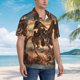 thumbnail image 3 of Balery Western Skeleton Cowboy Horse Camisas hawaianas de manga corta para hombre, camisas playeras de corte holgado, camisas de vacaciones con botones,XX-Large, 3 of 7