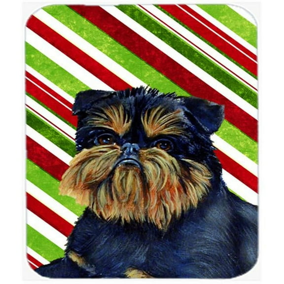 Brussels Griffon Candy Cane Holiday Christmas Mouse Pad, Hot Pad Or Trivet