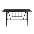 thumbnail image 3 of Topline Home Furnishings Counter Height Table with Glass Insert & Wine Rack, 3 of 4