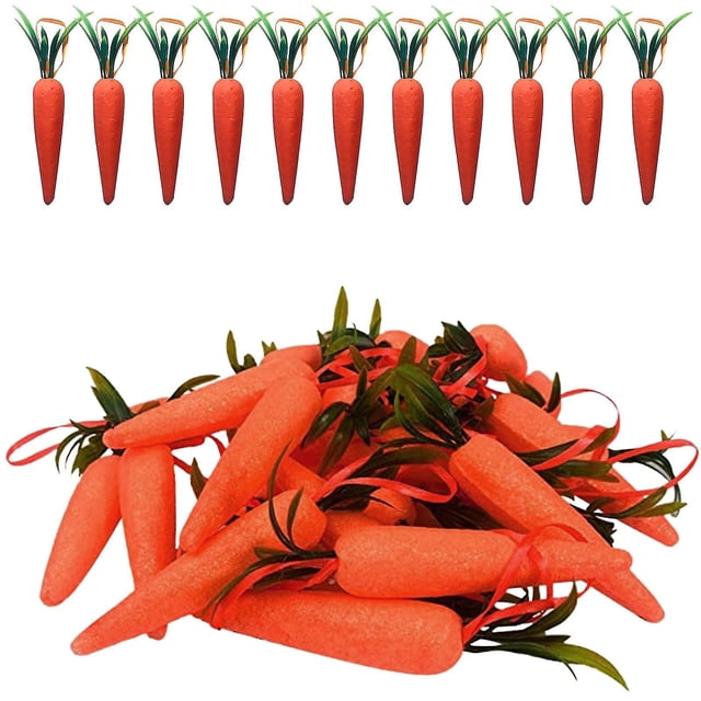 Adornos colgantes de zanahoria de Pascua JanHm 6 pulgadas