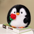 thumbnail image 3 of UQVIY Rose Penguin Stuffed Animal Plush Cute Rose Penguin Toy Gifts for Valentine's Day, Birthdays, and Anniversaries, 7.8 in, 3 of 16