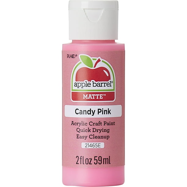 Apple Barrel Acrylic Craft Paint, Matte Finish, Candy Pink, 2 fl oz