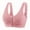 Pink, variant on Pntutb Plus Size Bras for Women Lace Front Button Shaping Cup Shoulder Strap Underwire Bra Extra-Elastic Wirefree