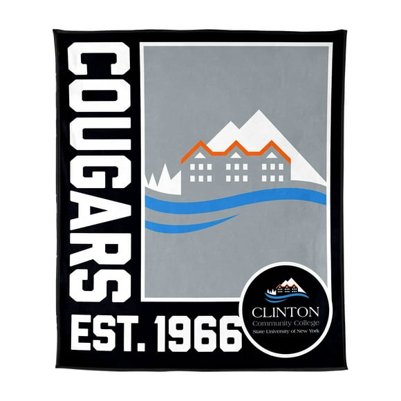 Logo Brands Clinton Community College 60"x70" Super Plush Blanket