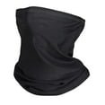 thumbnail image 1 of S SERENABLE Bandana Scarf Face Cover with Ear Hanging Polyester Windproof Protection for Party, Raves Comfortable Black, 1 of 9