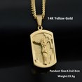 thumbnail image 3 of New Golden Color Crucifix Image Men's 14K Yellow Gold Pendant Christ Miami Cuban Religious Necklace for Daily Wear Fashion Jewelry Accessories, 3 of 7