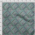 thumbnail image 4 of oneOone Cotton Poplin Gray Fabric Florals Sewing Material Print Fabric By The Yard 56 Inch Wide, 4 of 6