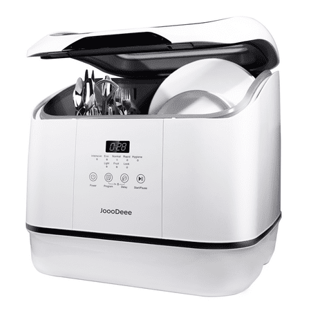 JoooDeee Countertop Dishwasher, 7 Washing Programs Portable Dishwasher With 2-Liter...