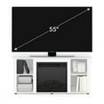 thumbnail image 4 of Furinno Jensen 55 Inch TV Stand with Fireplace, Solid White, 4 of 8
