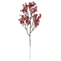 1 Bundles Babys Breath Artificial Flowers Fall Flowers Artificial for Vase Home Wedding Indoor Outdoor Table Decorations Decor (Red)（5-Fork Flower*1 Bunch)