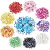 10 Color Glass Beads Rainbow Color Handcrafted Spacer Loose Beads Assorted Crystal Beads Gemstones for DIY Charms Bracelet Jewelry MakingHalloween Ornament 227.5G