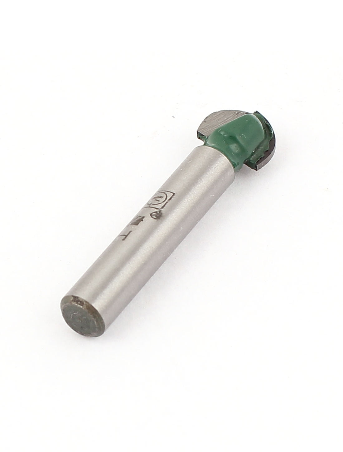 1//4/" Shank 3//8/" Cutting Dia Metal Cove Box Router Bit Silver Tone Green