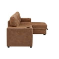 thumbnail image 6 of Pemberly Row Faux Leather Convertible Sectional in Brown Finish, 6 of 9