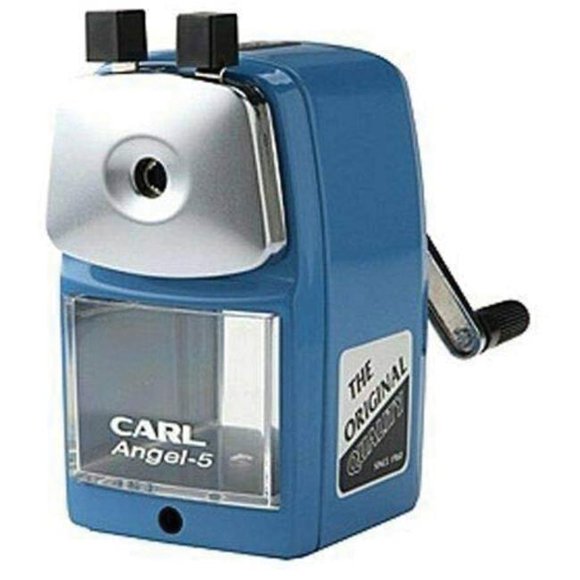 CARL Angel-5 Pencil Sharpener Desktop, Blue