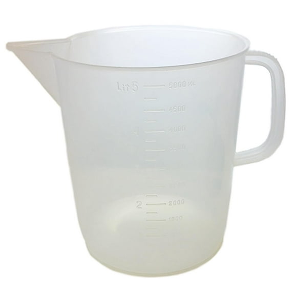 Beaker Jug, 5000ml Capacity, Polypropylene.