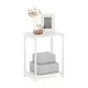 thumbnail image 1 of Mesa auxiliar Furinno Simplistic Industrial con estructura metálica blanca, 1 of 7