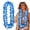 Blue, variant on VKQNRGS 1-Pack Hawaiian Garland Flower Necklaces, Hawaiian Fancy Dress Decorations for Adults Beach Tropical Themed Birthday Summer Party Favors, Pink