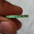 thumbnail image 2 of Sterling Silver Emerald Eternity Band Ring: May Birthstone Wedding Band, 2 of 7