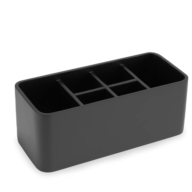 Organizador de baño SZYRL con soporte para cepillos de dientes, resina negra