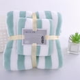 thumbnail image 4 of JeashCHAT 2 Piece Striped Towel Set, Bath Towel and Hand Towel, Super Soft Highly Absorbent Quick Dry Towels, Face Towel Bath Towel Set for Bathroom Shower Hotel Beach Pool Spa, Green, 4 of 8