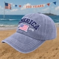thumbnail image 4 of WHEANG Baseball Cap for Women Men USA Flag - Adjustable 4th of July USA Patriotic Retro-style Baseball Cap 250 Anniversary USA Flag Printed Baseball Hat Gray 2026 Sales Under $1, 4 of 4