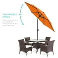 thumbnail image 3 of Best Choice Products 7.5ft Heavy-Duty Outdoor Market Patio Umbrella w/ Push Button Tilt, Easy Crank - Orange, 3 of 8