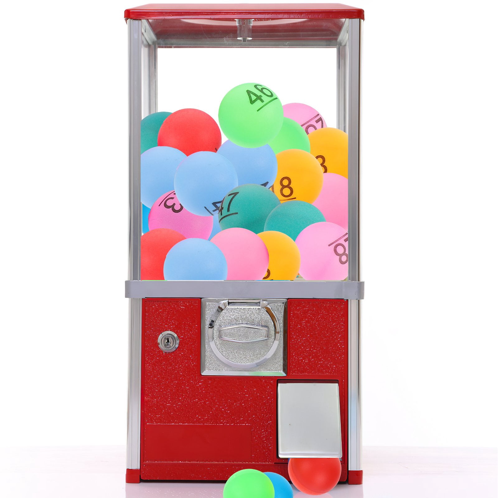 50Pcs Bingo Ping-Pong Balls Plastic Numbered Bingo Balls 1 to 50 Raffle Balls Multicolor Lottery Balls Game Balls Replacements 4CM