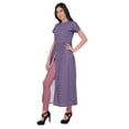 thumbnail image 2 of Moomaya Robes Tuniques à Fente avant pour Femmes Manches Courtes Kurti Imprimé Tenue d'Été, 2 of 5