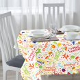 thumbnail image 4 of Polyester Oblong/Rectangle 60 x 102 Inch Washable Reusable Waterproof Table Cloth - Happy Birthday Table Cover for Birthday Party Theme Supplies/Decoration, 4 of 5