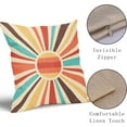 thumbnail image 4 of Boho Sun Pillow Covers 20x20 Set of 2 Retro 70s Colored Bohemian Colorful Abstract Art Sunshine Print Decorative Throw Pillows Outdoor Pillowcase Farmhouse Cushion Case Decor for Couch Sofa Bed, 4 of 6