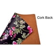 thumbnail image 3 of Cork Placemats Set of 12 for Dining Table, Table Placemats - Black Floral - Home Decor, 3 of 7