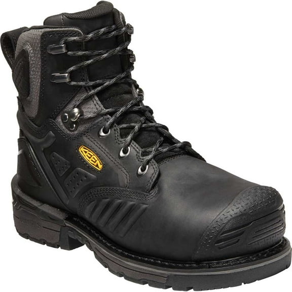 Men's KEEN Utility Philadelphia 6" Waterproof Boot Black/Steel Grey Leather 9 D