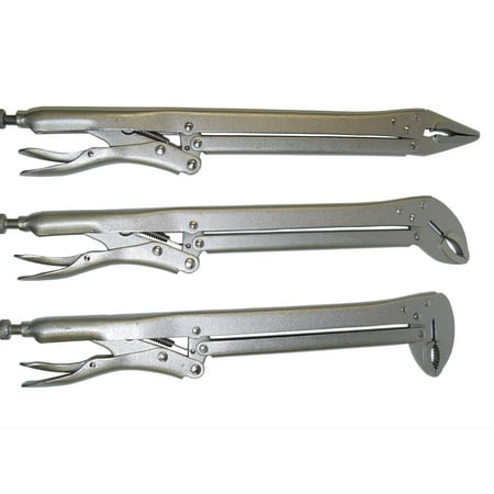 VCT 15" EXTENDED REACH LOCKING PLIERS, Extra Long Straight 45 90 Deg. Bent Jaws