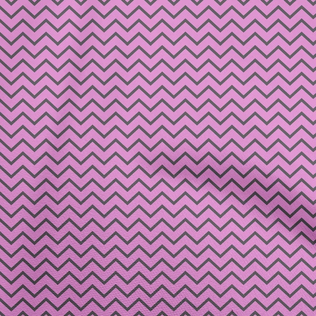 oneOone Georgette Viscose Fuschia Pink Fabric Chevron Craft Projects Decor Fabric Printed By The Yard 42 Inch Wide
