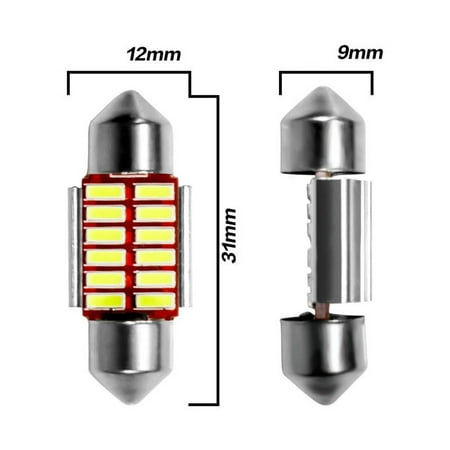 

Parts Car lights Decor 2W 180LM 1pcs Replacement Auto 36MM LED Bulb 6500 Reading