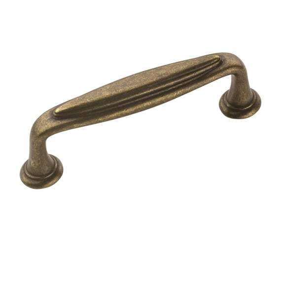 Amerock BP53033R3-XCP20 Mulholland Traditional Style Bar Cabinet Pull Handle 3" Center to Center Rustic Brass - pack of 20