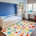 thumbnail image 3 of AKASISRUG Kids Collection Modern Colorful Handprints Area Rug, 59" x 39", 3 of 8