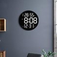 thumbnail image 4 of Reloj de pared moderno Relojes silenciosos digitales silenciosos que no hacen tictac, relojes de visualización de fecha de temperatura y humedad para Colco Reloj de pared, 4 of 8