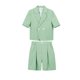 thumbnail image 5 of Odeerbi Niños Vestido Formal Traje Manga Corta Muesca Solapa Blazer Chaqueta + Traje Pantalones Cortos Trajes de Verano Conjunto, 5 of 8