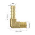 thumbnail image 2 of Brass Hose Barbed Elbow Fitting, 1/4" Barbx1/8" NPT Male 90 Degree, 2 of 6